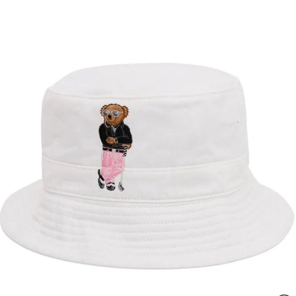 Ralph Lauren Other - RLX Ralph Lauren Bear Logo White Bucket Hat, NWT